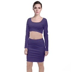 Luv Machine Robot Houndstooth Pattern (purple) Top And Skirt Sets by emilyzragz