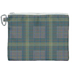 Plaid Pencil Crayon Pattern Canvas Cosmetic Bag (xxl) by emilyzragz