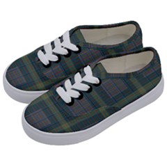 Plaid Pencil Crayon Pattern Kids  Classic Low Top Sneakers by emilyzragz