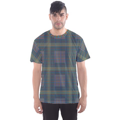 Plaid Pencil Crayon Pattern Men s Sports Mesh Tee by emilyzragz