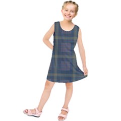 Plaid Pencil Crayon Pattern Kids  Tunic Dress by emilyzragz