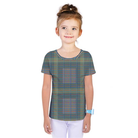 Plaid Pencil Crayon Pattern Kids  One Piece Tee by emilyzragz