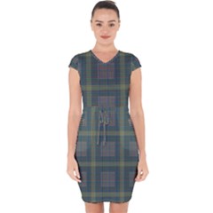 Plaid Pencil Crayon Pattern Capsleeve Drawstring Dress  by emilyzragz