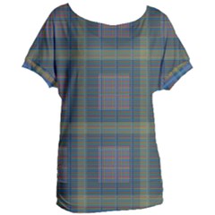 Plaid Pencil Crayon Pattern Women s Oversized Tee by emilyzragz