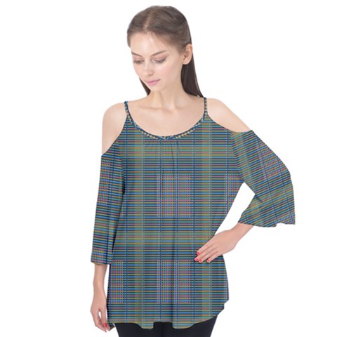 Plaid Pencil Crayon Pattern Flutter Tees by emilyzragz