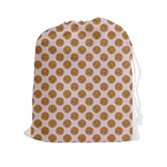 Waffle Polka Dot Pattern Drawstring Pouch (xxl) by emilyzragz