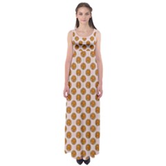 Waffle Polka Dot Pattern Empire Waist Maxi Dress by emilyzragz