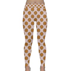 Waffle Polka Dot Pattern Classic Yoga Leggings by emilyzragz