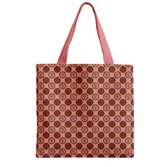 Qt Pie Polka Dot Pattern Zipper Grocery Tote Bag by emilyzragz