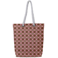 Qt Pie Polka Dot Pattern Full Print Rope Handle Tote (small) by emilyzragz