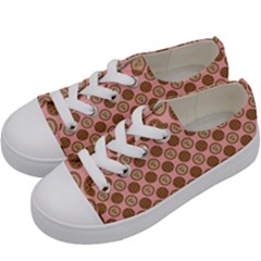 Qt Pie Polka Dot Pattern Kids  Low Top Canvas Sneakers by emilyzragz