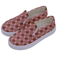 Qt Pie Polka Dot Pattern Kids  Canvas Slip Ons by emilyzragz