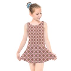 Qt Pie Polka Dot Pattern Kids  Skater Dress Swimsuit by emilyzragz