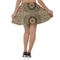 Moon Shine Over The Wood In The Night Of Glimmering Pearl Stars Velvet Skater Skirt View2