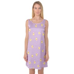 Candy Corn (purple) Sleeveless Satin Nightdress