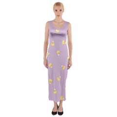 Candy Corn (purple) Fitted Maxi Dress by JessisArt