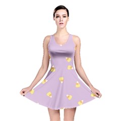 Candy Corn (purple) Reversible Skater Dress by JessisArt