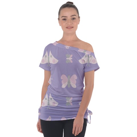 Butterfly Butterflies Merry Girls Tie-up Tee by Sapixe