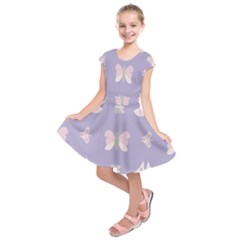 Butterfly Butterflies Merry Girls Kids  Short Sleeve Dress by Sapixe