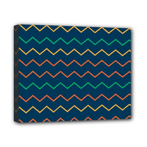 Pattern Zig Zag Colorful Zigzag Canvas 10  X 8  (stretched) by Sapixe