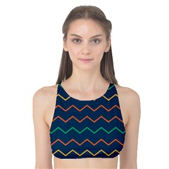 Pattern Zig Zag Colorful Zigzag Tank Bikini Top by Sapixe