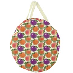 Fruit Tree Salad Pattern Giant Round Zipper Tote by emilyzragz