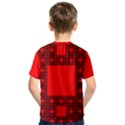 Red Sierpinski Carpet Plane Fractal Kids  Sport Mesh Tee View2