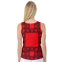 Red Sierpinski Carpet Plane Fractal Women s Basketball Tank Top View2