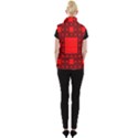 Red Sierpinski Carpet Plane Fractal Women s Button Up Vest View2