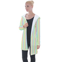 Pattern Background Texture Longline Hooded Cardigan