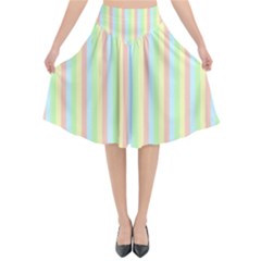 Pattern Background Texture Flared Midi Skirt