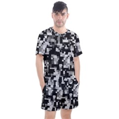 Noise Texture Graphics Generated Men s Mesh Tee And Shorts Set