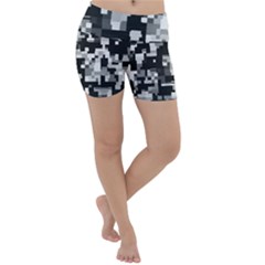 Noise Texture Graphics Generated Lightweight Velour Yoga Shorts