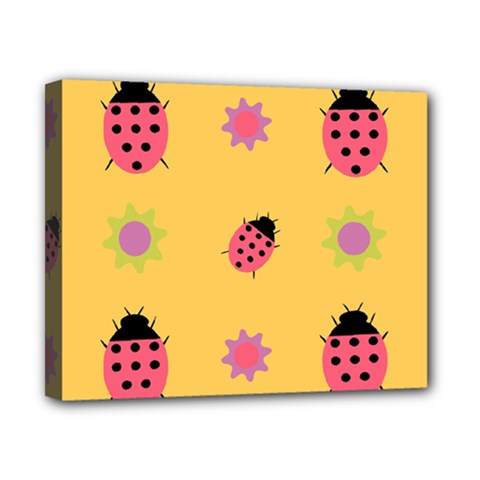 Ladybug Seamlessly Pattern Canvas 10  X 8  (stretched) by Sapixe