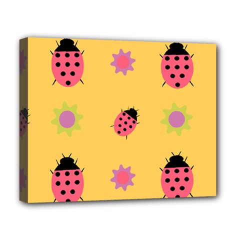 Ladybug Seamlessly Pattern Deluxe Canvas 20  X 16  (stretched) by Sapixe