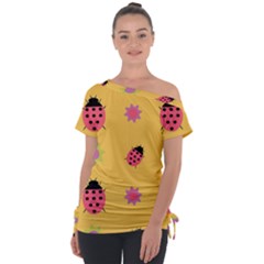 Ladybug Seamlessly Pattern Tie-up Tee