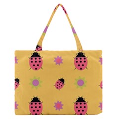 Ladybug Seamlessly Pattern Zipper Medium Tote Bag by Sapixe