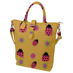 Ladybug Seamlessly Pattern Buckle Top Tote Bag