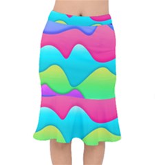 Lines Curves Colors Geometric Lines Mermaid Skirt