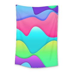 Lines Curves Colors Geometric Lines Small Tapestry by Sapixe