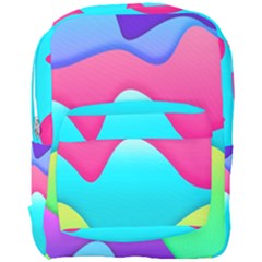 Lines Curves Colors Geometric Lines Full Print Backpack by Sapixe