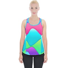 Lines Curves Colors Geometric Lines Piece Up Tank Top by Sapixe