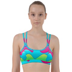 Lines Curves Colors Geometric Lines Line Them Up Sports Bra by Sapixe