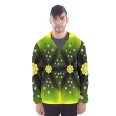 Christmas Flower Nature Plant Hooded Windbreaker (men) by Sapixe