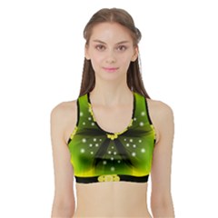 Christmas Flower Nature Plant Sports Bra With Border by Sapixe