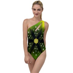 Christmas Flower Nature Plant To One Side Swimsuit by Sapixe