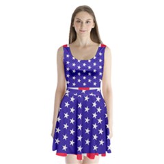 Day Independence July Background Split Back Mini Dress  by Sapixe