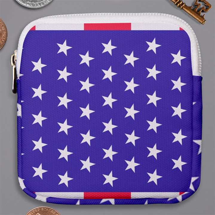 Day Independence July Background Mini Square Pouch