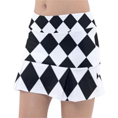 Grid Domino Bank And Black Tennis Skirt