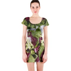 Salad Lettuce Vegetable Short Sleeve Bodycon Dress by Sapixe